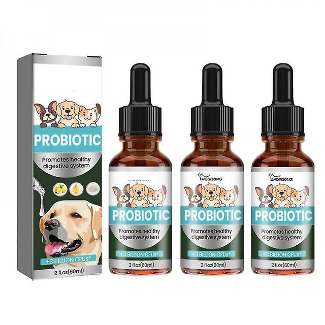 Is Rich In Natural Plant Ingredients Pet Probiotic Drops OSH 3pcs on Productcaster.