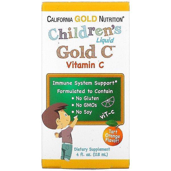 California Gold Nutrition, Children's Liquid Gold Vitamin C, USP Grade, Tart Orange Flavor, 4 fl oz on Productcaster.