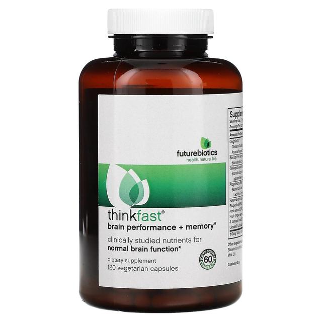 FutureBiotics, Thinkfast, Brain Performance + Memory, 120 Vegetarian Capsules on Productcaster.