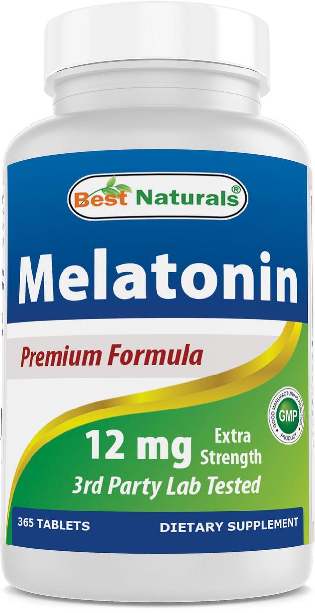 Best naturals melatonin 12 mg 365 tablets (1 year supply) | drug-free nighttime sleep aid - melatonin for sleep and relaxation on Productcaster.