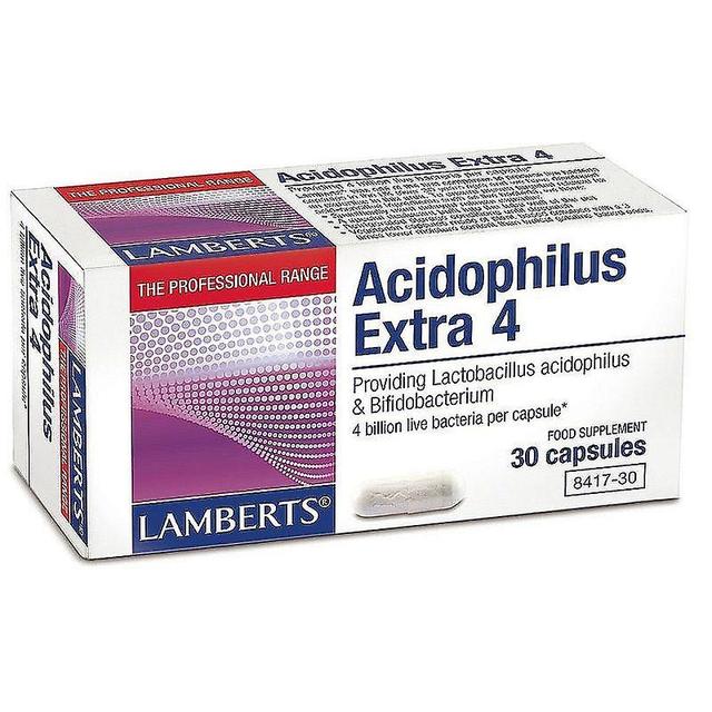 Lamberts acidophilus Extra 4 kapsler 30 (8417-30) on Productcaster.