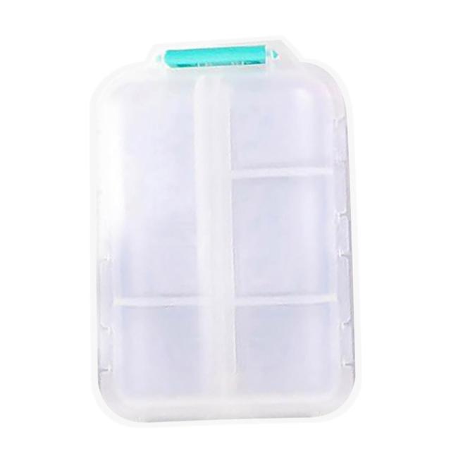 Roadoor Pill Organizer with 147 DIY Labels 10 Compartments Clear Pocket Pharmacy Travel Capsule Tablet Stora White on Productcaster.