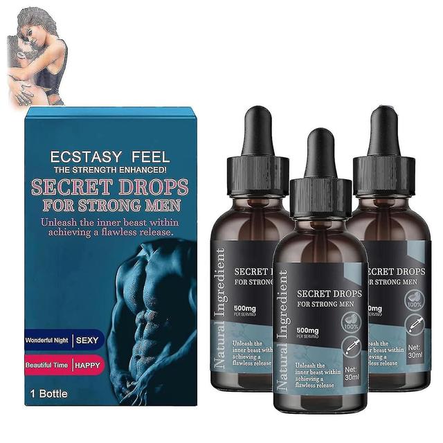 Secret Drops For Strong Men, Happy Hormones Drops, Enhancing Sensitivity And Pleasur Boost Energy Levels BFQ 3pcs on Productcaster.