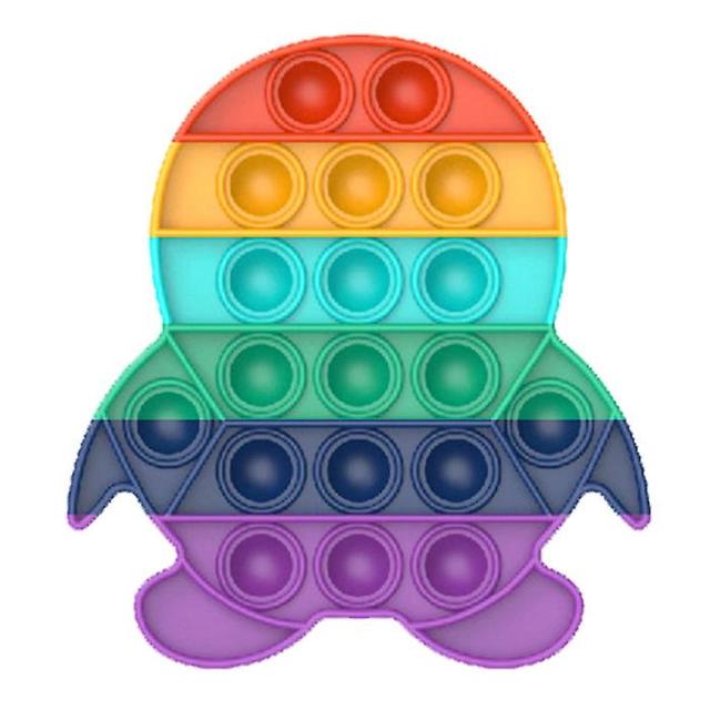 Stuff Certified Stuff Certified Pop It - Fidget Anti Stress Toy Bubble Toy Silicone Male Rainbow on Productcaster.