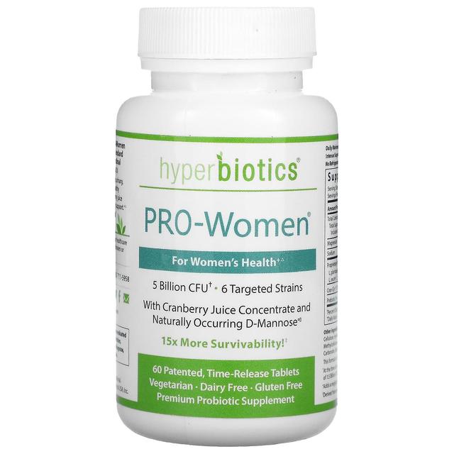 Hyperbiotics Hiperbióticos, PRO-Women, 5 bilhões de UFC, 60 comprimidos de liberação de tempo on Productcaster.