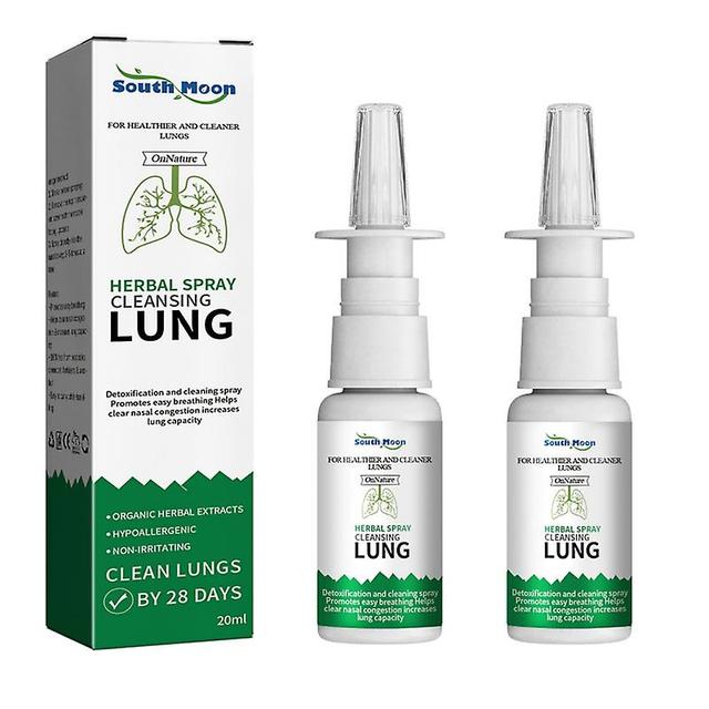 1-3pcs Lung Detoxification Herbal Cleaning Spray Nasal Spray Relieves Runny Nose Nasal 2pcs on Productcaster.