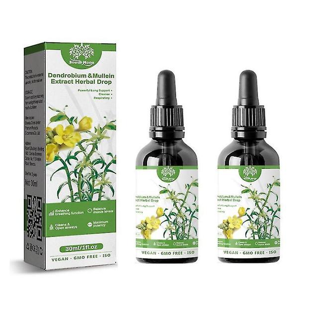 2pcs Dendrobium Mullein Extract Lung Cleanse Respiratory Drops Un-1701 on Productcaster.