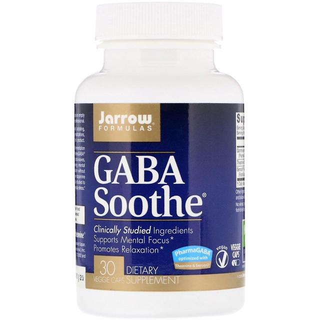 Jarrow Formulas, GABA Soothe, 30 Veggie Caps on Productcaster.