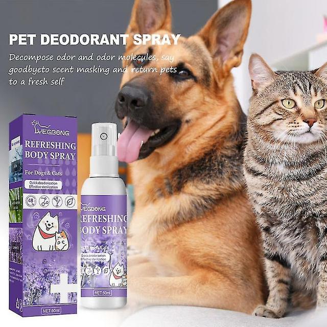 50ml dezodorant pre psie mačky obsahuje prírodnú rastlinnú receptúru Pet Liquid parfum Spray, aby váš pes voňal dobre, čisto on Productcaster.