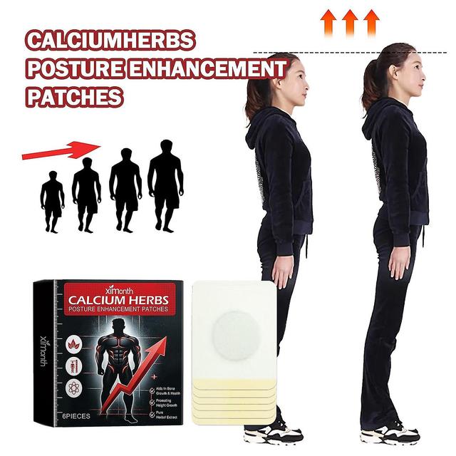 Height Growth Aid Patches, Hight Increases Calciumherbs Posture Enhancement Patches For Bone Strengt 6pcs-1pack on Productcaster.