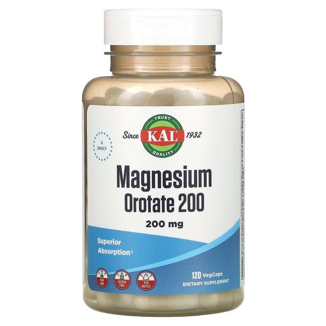 KAL, Magnesium Orotate 200, 50 mg, 120 Vegcaps on Productcaster.