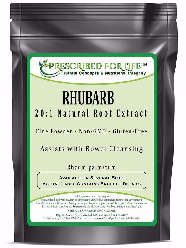 Prescribed For Life Rabarber-20:1 naturlig rod ekstrakt pulver (Rheum palmatum) 12 oz (340 g) on Productcaster.