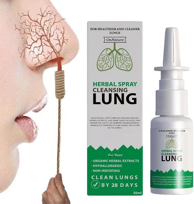 Herbal Detox Lungenreinigungsspray 20ml, reinigt und entgiftet schnell die Lunge und die Atemwege eines Rauchers von Viren 1pc on Productcaster.