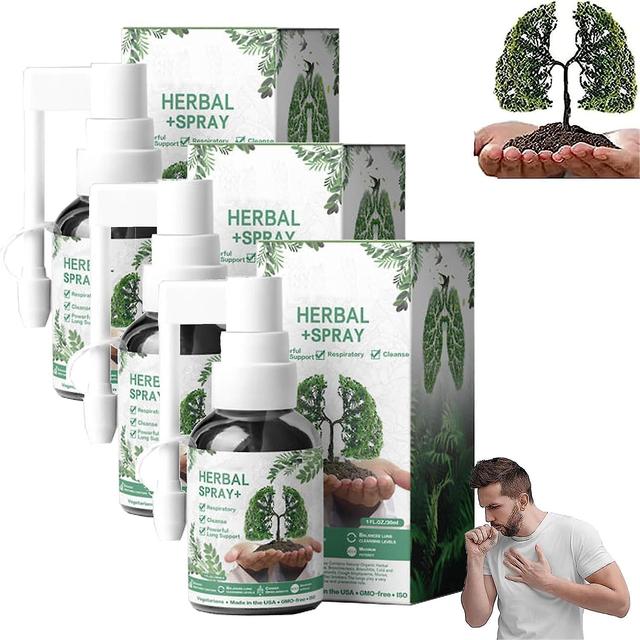 Vonkayi Balenie 3 Respinature Herbal Lung Cleanse Hmla silná podpora pľúc, 30 ml bylinný sprej, bylinná esencia starostlivosti o telo on Productcaster.