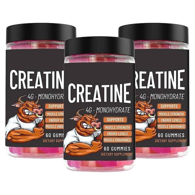 1-pack Creatine Monohydrate Gummies | Dietary Supplement For Increasing Muscle Mass, Energy, Muscle Recovery And Endurance 3PCS on Productcaster.