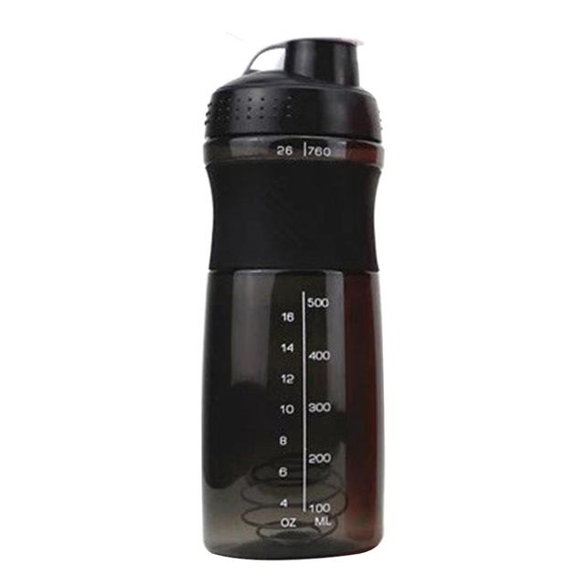 760ml Shaker Bottle Eco-friendly Large Capacity Plastic Protein Powder Mixing Bottle Supplies for Black on Productcaster.