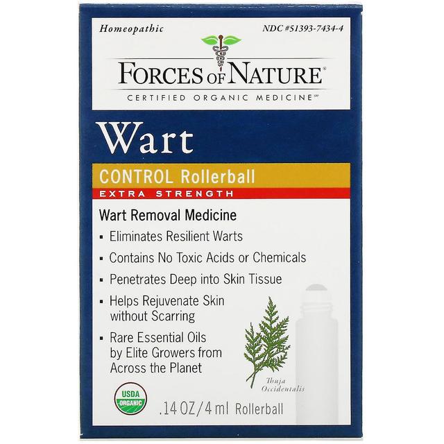 Forces of Nature, Wart Control, Rollerball, Extra Strength, 0.14 oz (4 ml) on Productcaster.