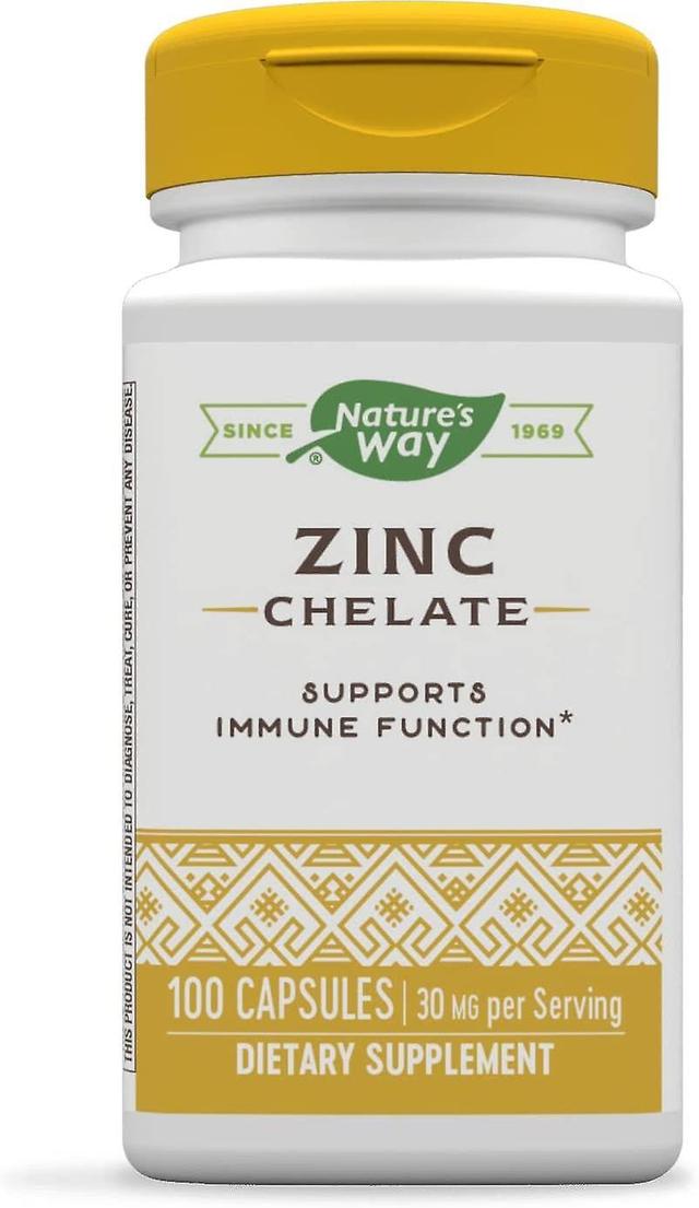 Nature's Way Zinc Chelate 30mg 100 Capsules on Productcaster.