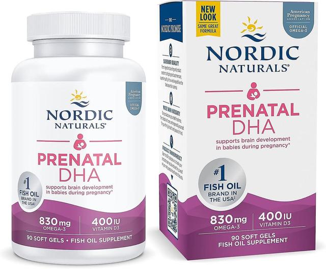 Nordic Naturals Prenatal DHA Omega-3 830mg with Vitamin D3 90 Softgels on Productcaster.