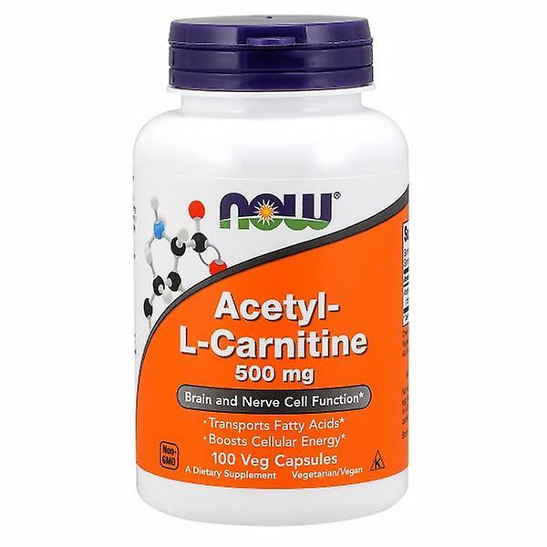 NOW Foods Ora Alimenti Acetil-L Carnitine, 500 mg, 100 Caps (Pacchetto di 2) on Productcaster.