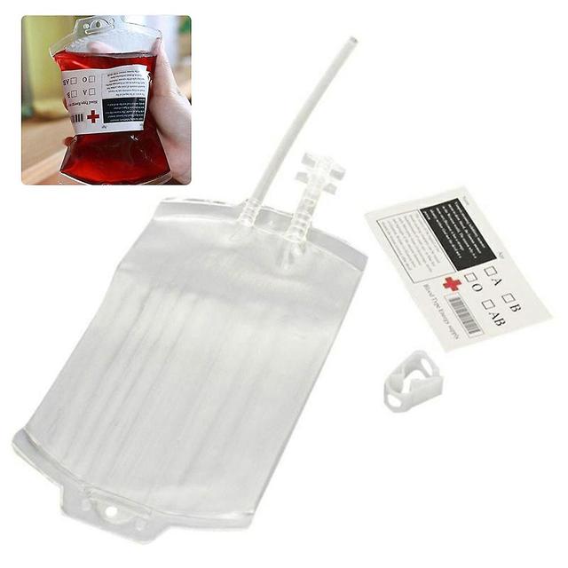 Halloween Transparent Medical Plastic Blood Energy Bag 350ml Reusable Blood Energy Drink Bag Halloween Vampire Pouch Pro on Productcaster.