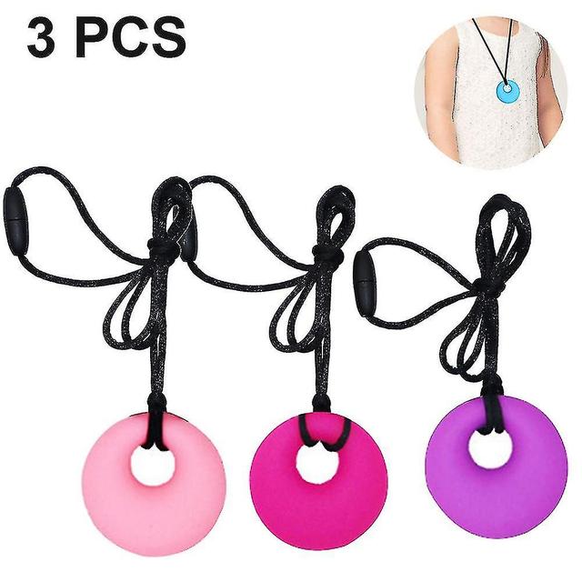 Muxu 3 Pcs Durable Sensory Chew Necklace For Kids-girls - Oral Sensory Chew on Productcaster.