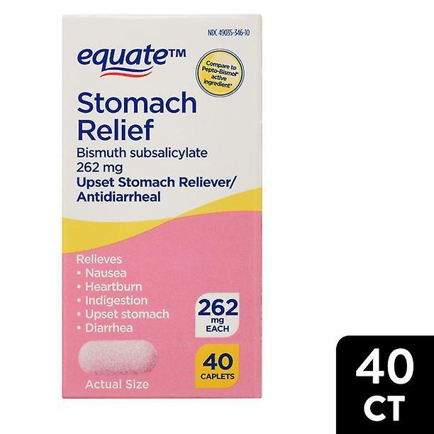 Equate žalúdočné reliéfne kaplety, 262 mg, 40 count on Productcaster.