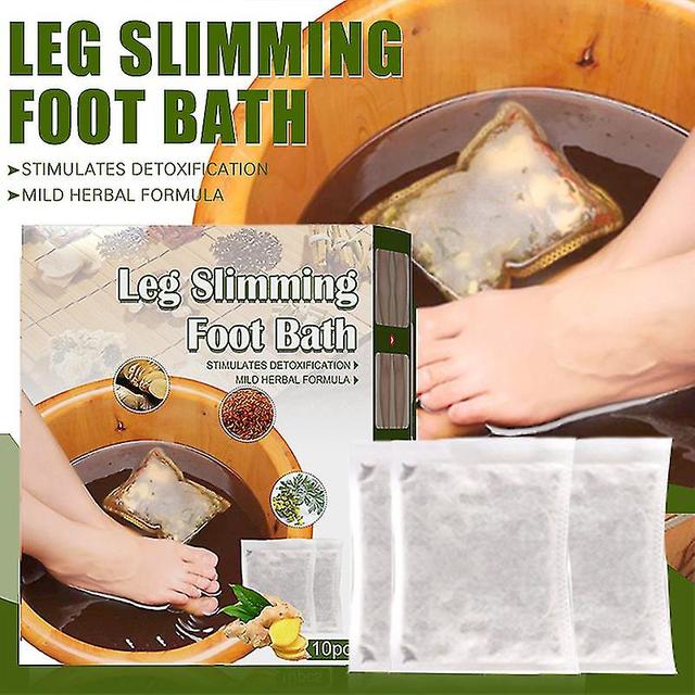 Leg Slimming Foot Bath Bag Ginger Lymphatic Detox Foot Soak Bag Dispelling Cold 10pcs on Productcaster.