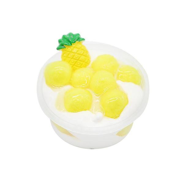 Koolmei Blue 60/120ml Fruit Ice Cream Slime Reliever Sludge Kids Toy Pineapple on Productcaster.