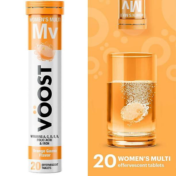 Voost women's multivitamin effervescent vitamin drink tablet, orange guava, 20 ct on Productcaster.