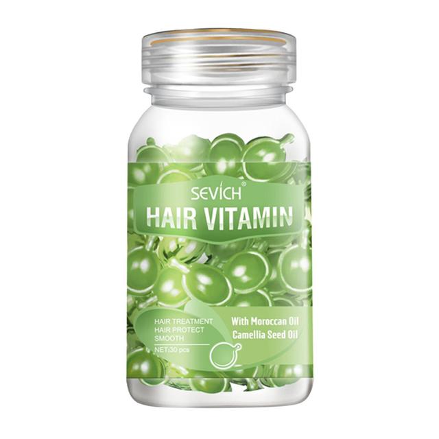 Hair Vitamin Serum Capsule With Vitamins B5 Oil Repair Hair For Women Green on Productcaster.