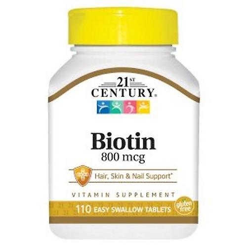 21st Century Biotin des 21. Jahrhunderts, 800 mcg, 110 Tabletten (Packung mit 6 Stück) on Productcaster.