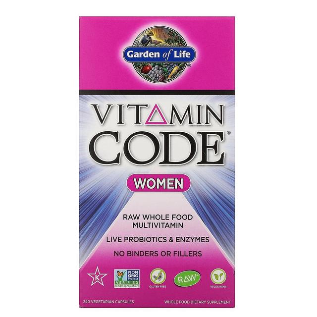 Garden of Life, Vitamin Code, Women, 240 Vegetarian Capsules on Productcaster.