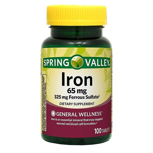 Spring valley iron tablets dietary supplement, 65 mg, 100 count on Productcaster.