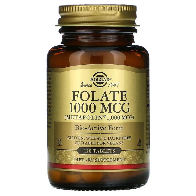 Solgar, Folato, 1,000 mcg, 120 tabletas on Productcaster.