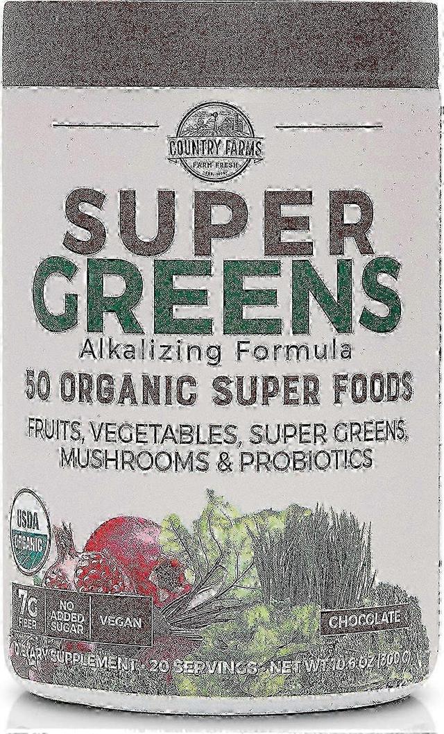 Country farms super greens, delicious chocolate flavor, 10.6 oz on Productcaster.