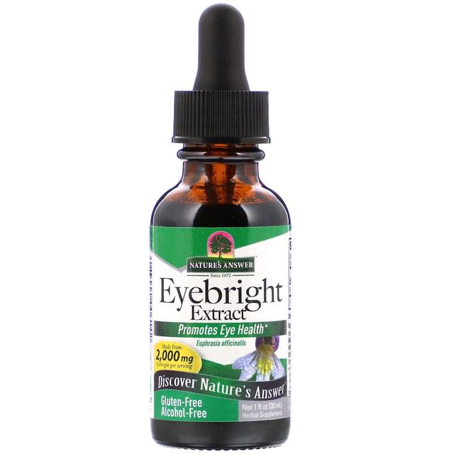 Nature's Answer Nature's Svar, Eyebright Extract, Alkoholfri, 2 000 mg, 30 ml on Productcaster.