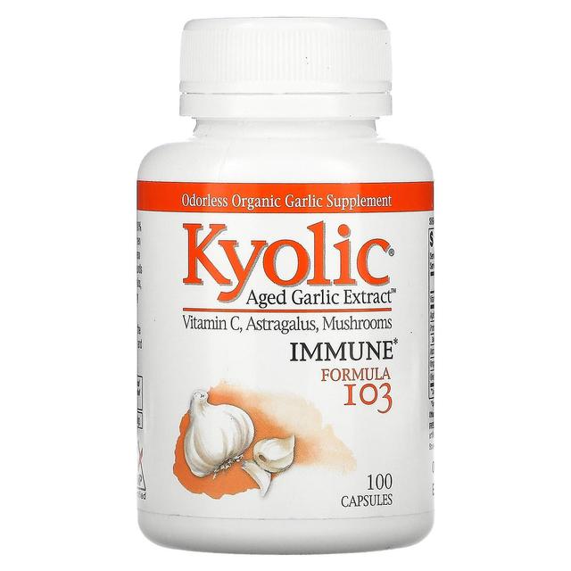 Kyolic, Aged Garlic Extract, Immune, Formula 103, 100 Capsules on Productcaster.