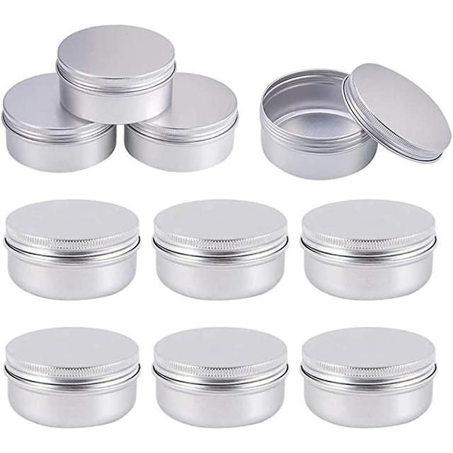 10pcs Empty Cosmetics Container Pots Aluminium Tin Jars For Cream Sample Powder on Productcaster.