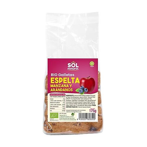 Sol Natural Organic spelled cookies with apple and blueberries 175 g on Productcaster.