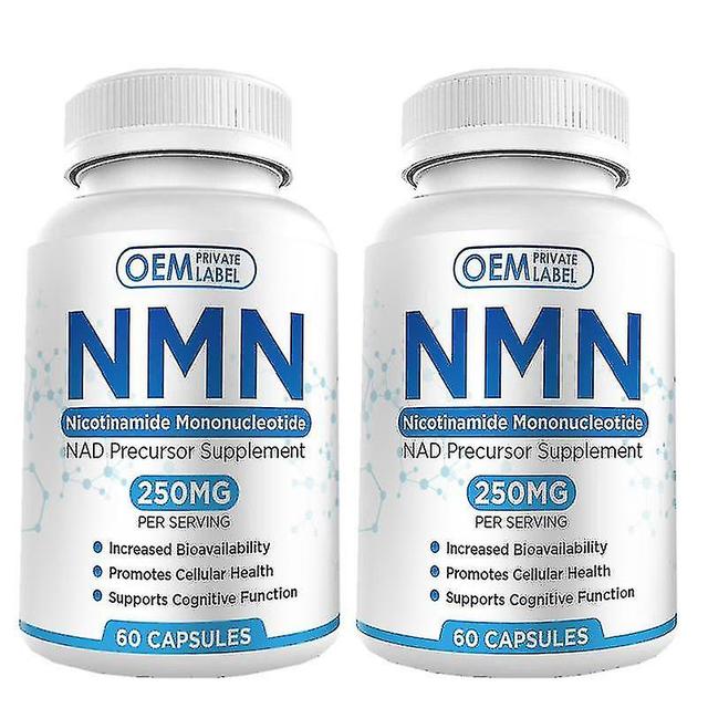 2x Nmn Nicotinamide Mononucleotide 250mg 60 Capsules Anti-aging on Productcaster.