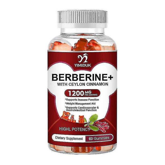 Berberine Gummies & Ceylon kanel understøtter immunsystemet, hjerte-kar-sygdomme & gastrointestinal funktion-berberin HCL Supplement-yuyu 1 Bottles on Productcaster.