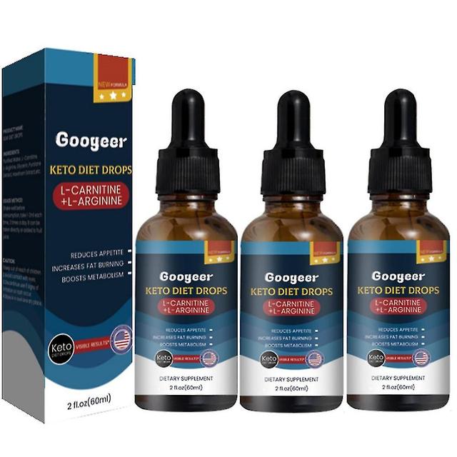 3x 60ml Keto Drops Afslankolie Burn Fat Keto Supplementen Vet Vermageringsdieet Machine Beauty & Health Producten on Productcaster.