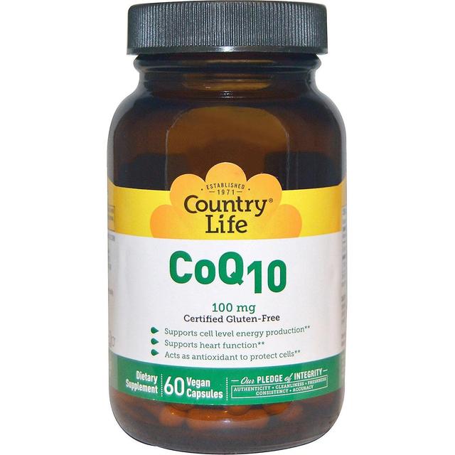 Country Life, CoQ10, 100 mg, 60 Vegan Kapseln on Productcaster.