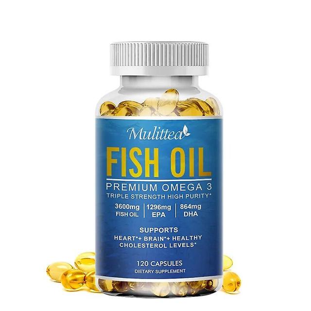 TIB L'integratore di capsule di olio di pesce Omega 3 ricco di DHA EPA illumina la pelle e aiuta a migliorare la vista e la vista sana. 120 on Productcaster.