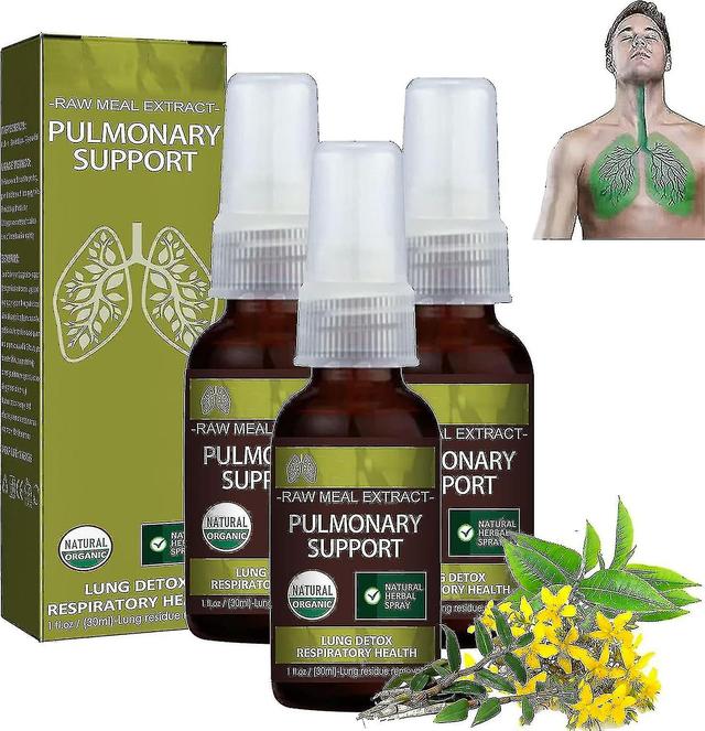 3pcs Herbal Lung Cleansing Spray, Health Supplement, Clears Lungs Of Waste And Mucus, Promotes on Productcaster.