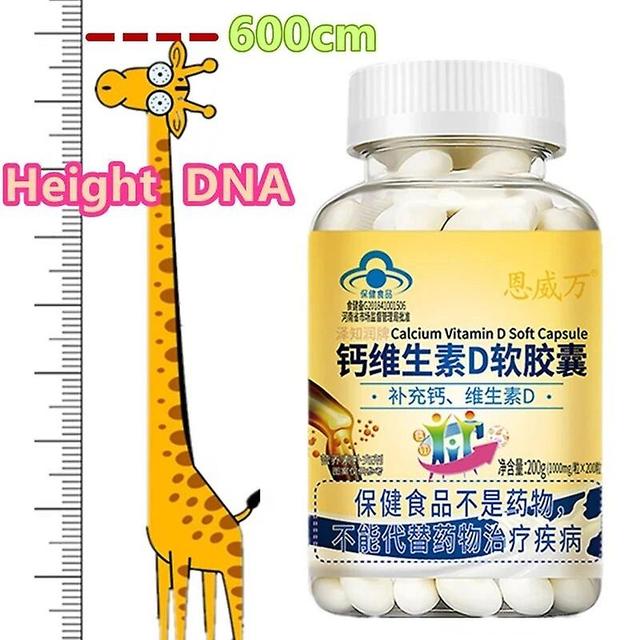 Venalisa Höhenwachstum Kalzium-Vitamin-D-Pillen Natürliche vegane Kapseln für mehr Knochenstärke ohne Wachstumshormon 200 Softgel China 5 Bottle on Productcaster.