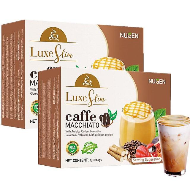 Luxe Slim Caffee MACCHIATO With Collagen & L-Glutathione, 10 Sachets 2Boxes on Productcaster.