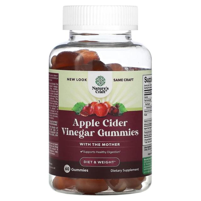 Natures Craft, Apple Cider Vinegar Gummies with the Mother, 60 Gummies on Productcaster.