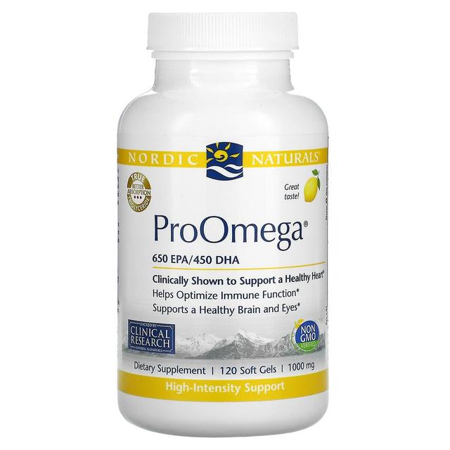 Nordic Naturals, ProOmega, Citron, 1.000 mg, 120 Bløde geler on Productcaster.